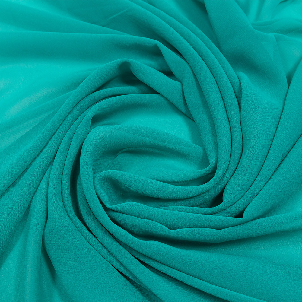 Lux Esma Dark Aqua Multi-Twist Polyester Chiffon