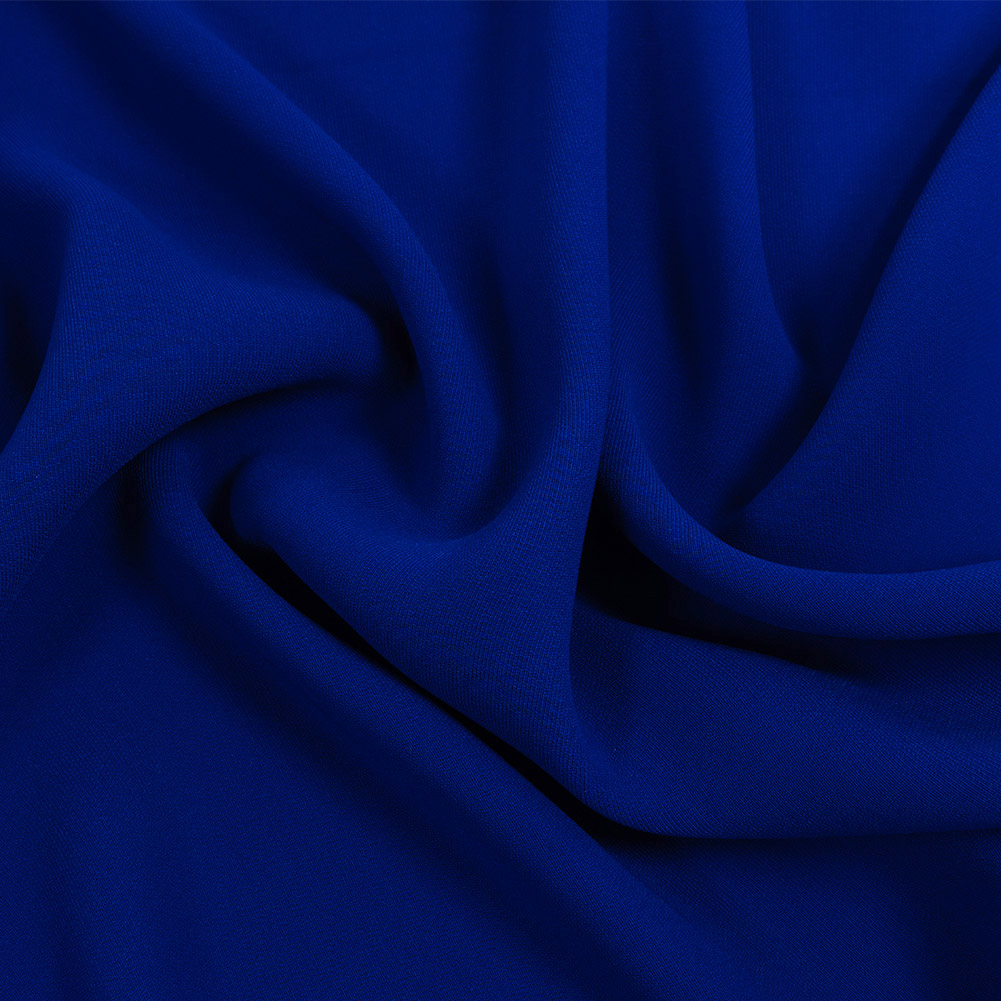 Premium Suzie Royal Blue Polyester 4-Ply Crepe