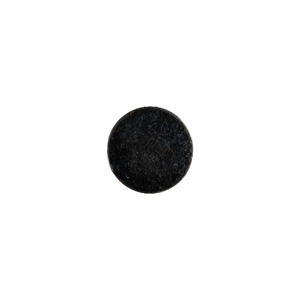 Gunmetal Circular Flat Top Metal Shank Back Button - 18L/11.5mm