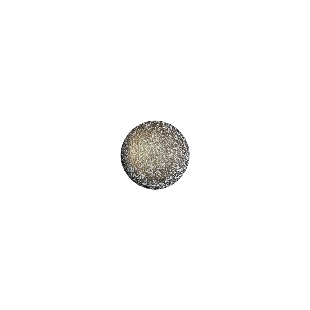 Italian Glow, White and Black Speckled Iridescent Shank Back Button - 14L/9mm