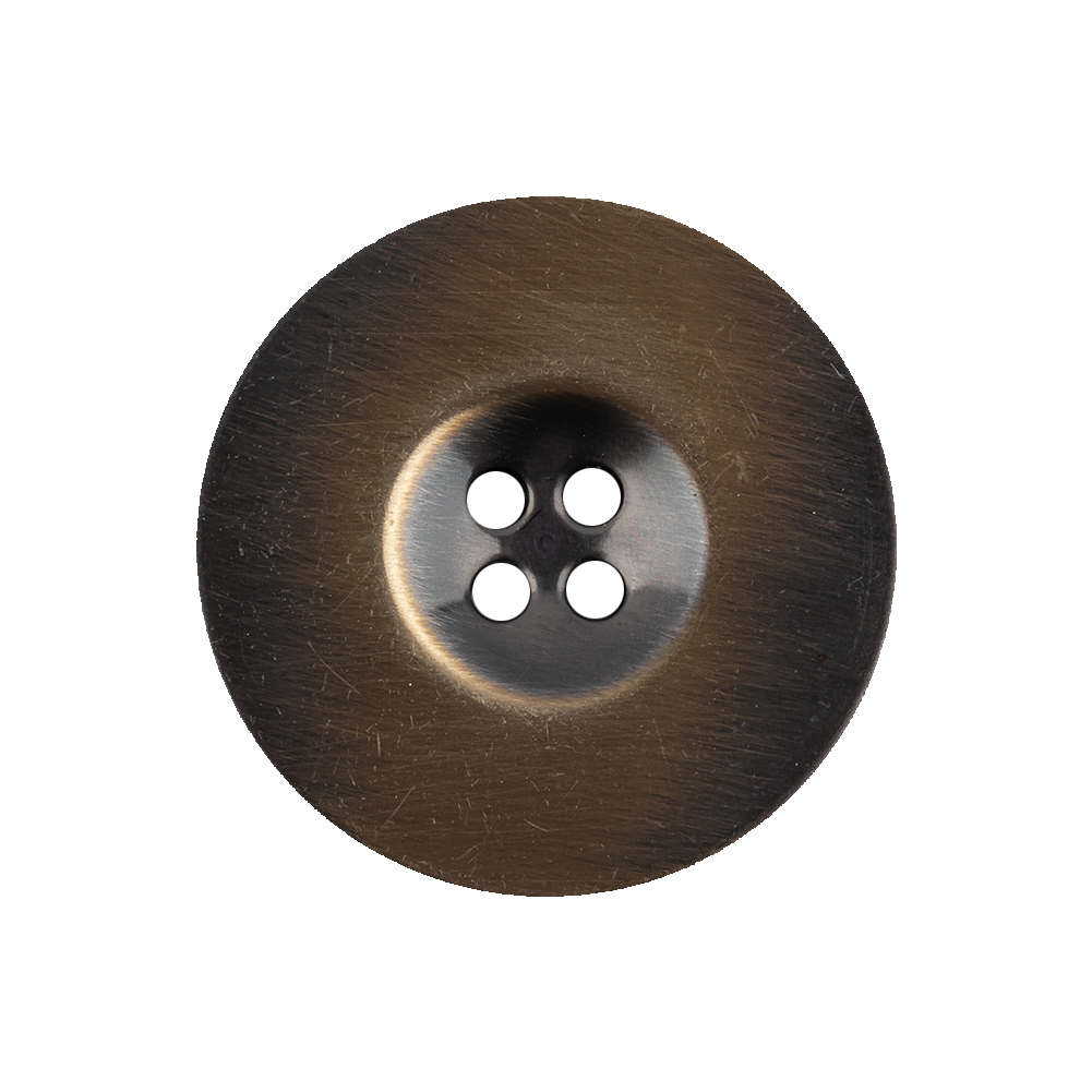 Italian Pewter 4-Hole Metal Coat Button - 40L/25.5mm