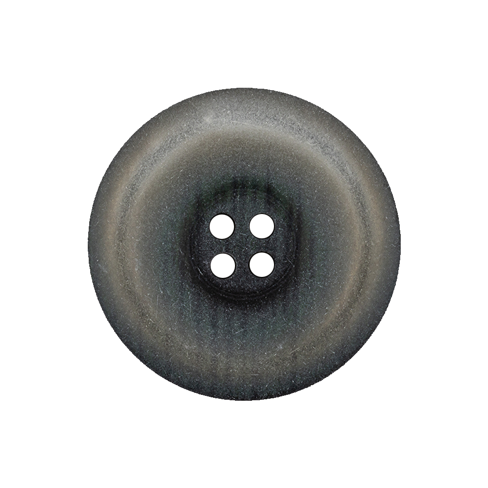 Italian Light Blue Iridescent Rolled Rim 4-Hole Plastic Button - 40L/25.5mm