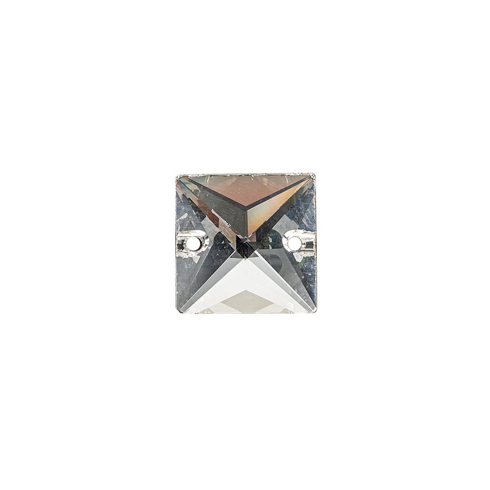Vintage Swarovski Crystal Square Sew-On Rhinestone - 16mm