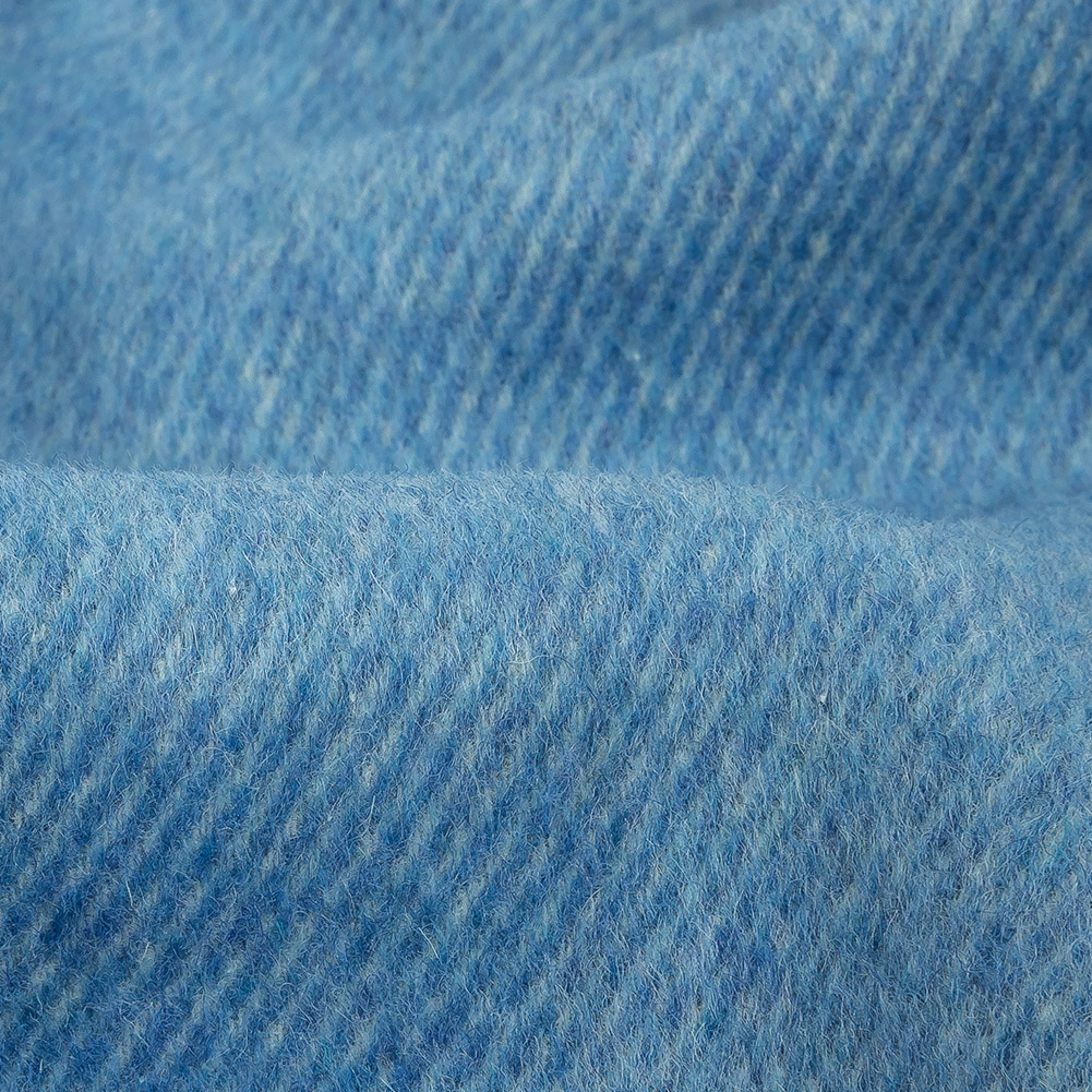 Powder Blue Twill Wool and Cashmere Double Cloth - Detail