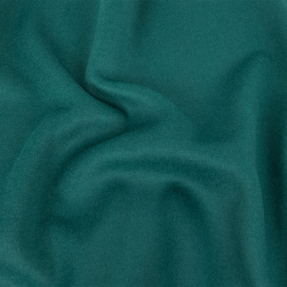North Sea Blue Wool and Cashmere Double Cloth