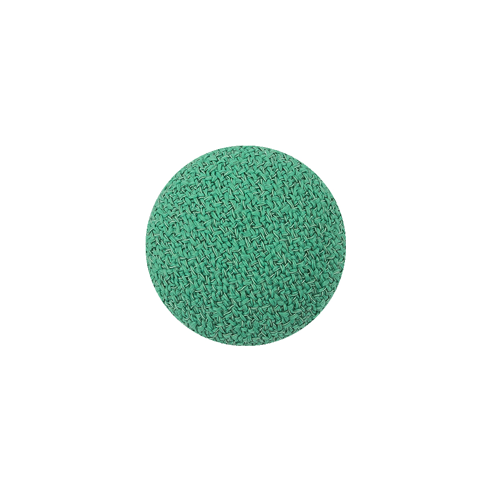 Green Pastures Creped Fabric Covered Domed Wool Blend Sew On Button - 25L/16mm