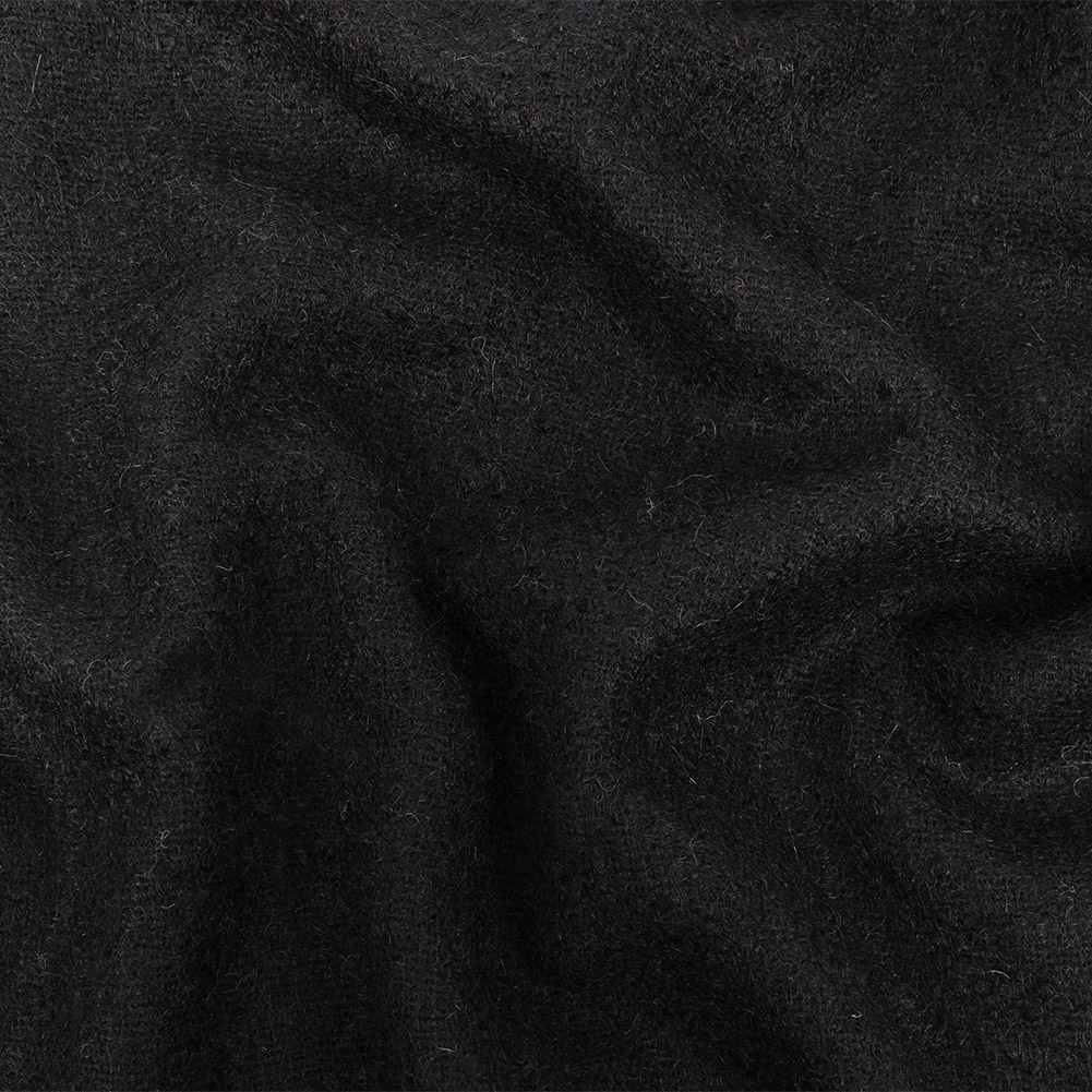 Black Medium Pile Wool Coating
