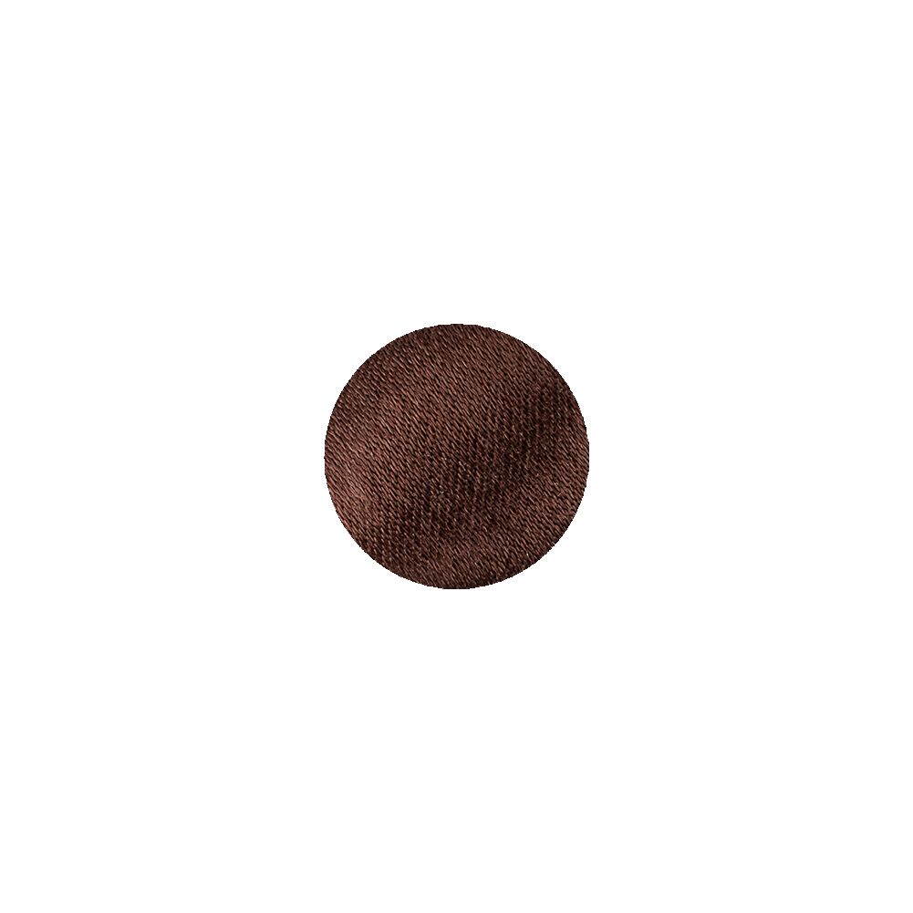 Chocolate Brown Fabric Covered Low Domed Shank Back Button - 18L/11.5mm