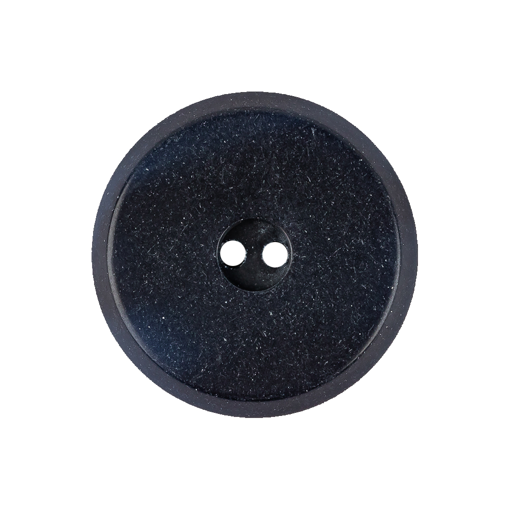 Italian Dark Navy and Blue Beveled Edge 2-Hole Plastic Button - 40L/25.5mm