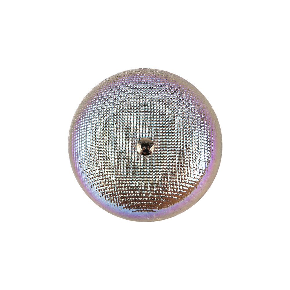 Cyan, Lavender and Opal Iridescent Translucent Shank Back Button - 36L/23mm