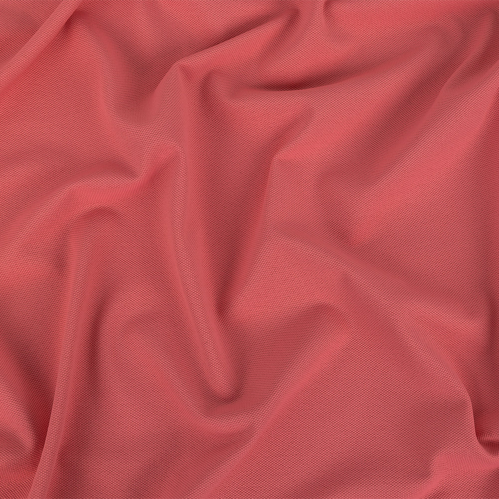Bubblegum Pink Stretch Polyester Pique Knit