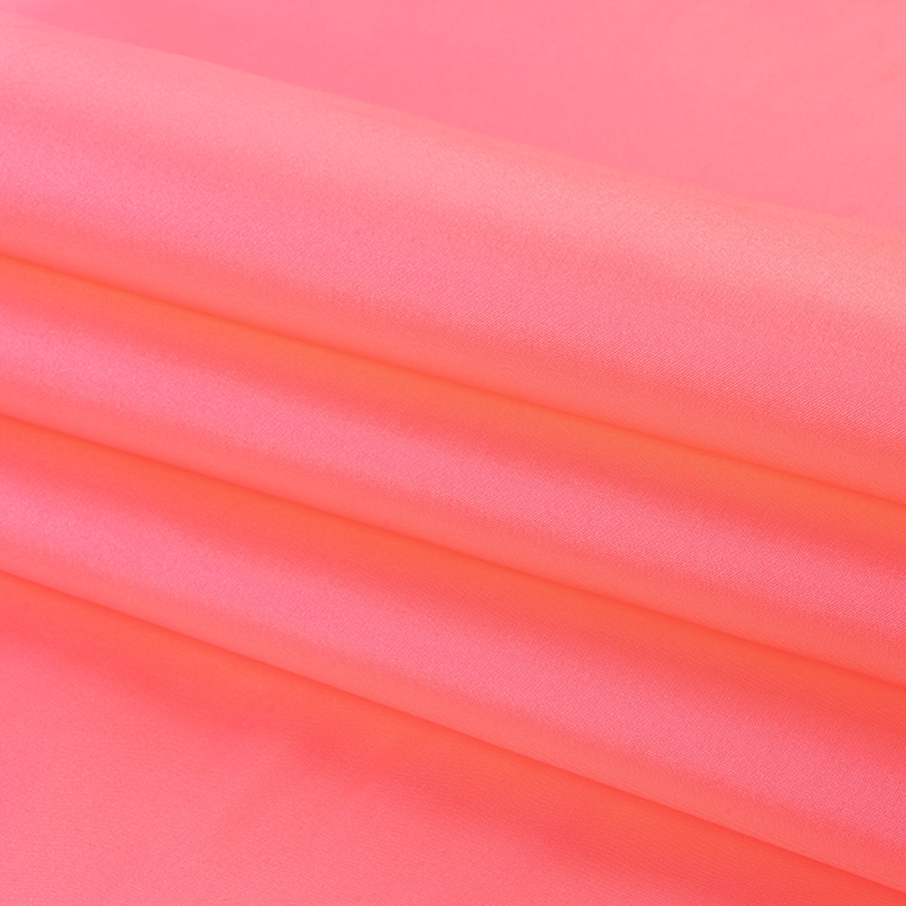 Bellamy Neon Pink Plain Dyed Polyester Taffeta - Folded