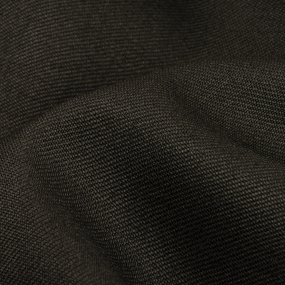 Black Wool Twill Suiting - Detail