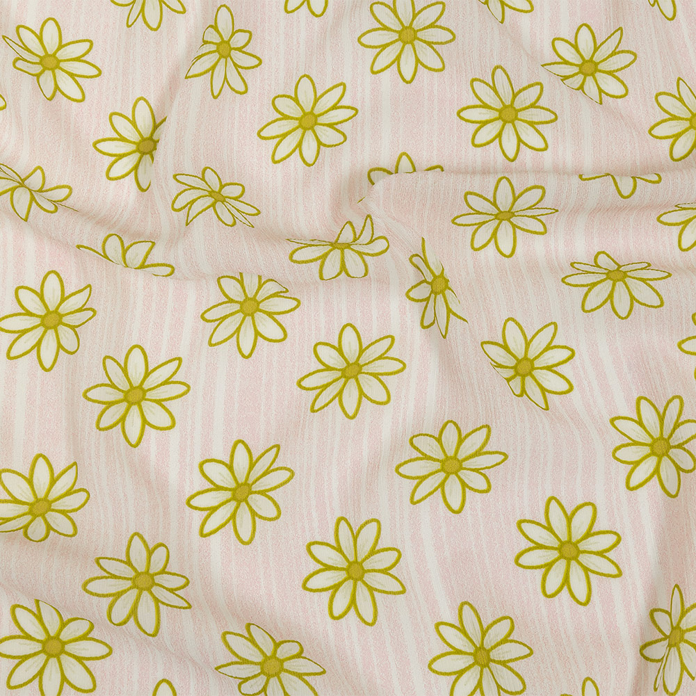Mood Exclusive Yellow Boogie Down Crinkled Polyester Georgette