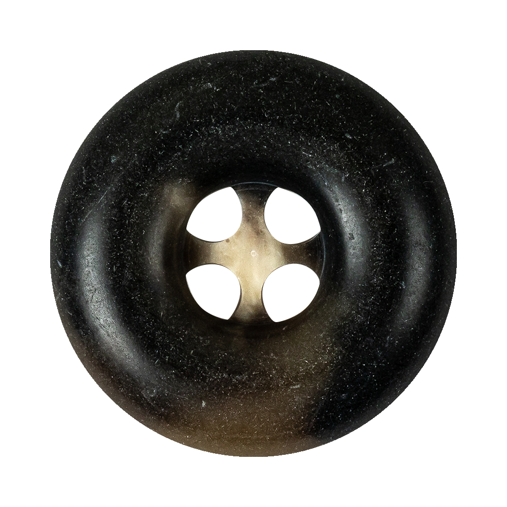 Chestnut Swirls Inkwell Plastic 4-Hole Button - 54L/34mm