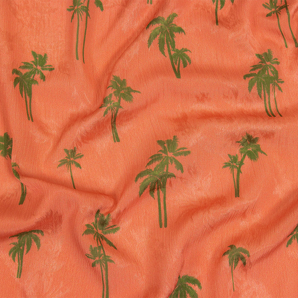 Mood Exclusive Strawberry Ice Palm Reading Crinkled Leafy Polyester Jacquard