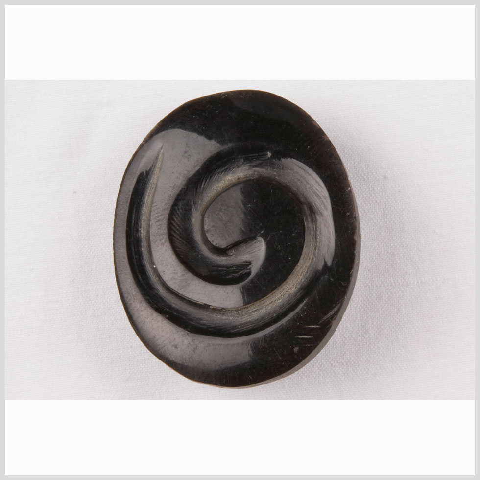 Black Horn Coat Button - 54L/34mm