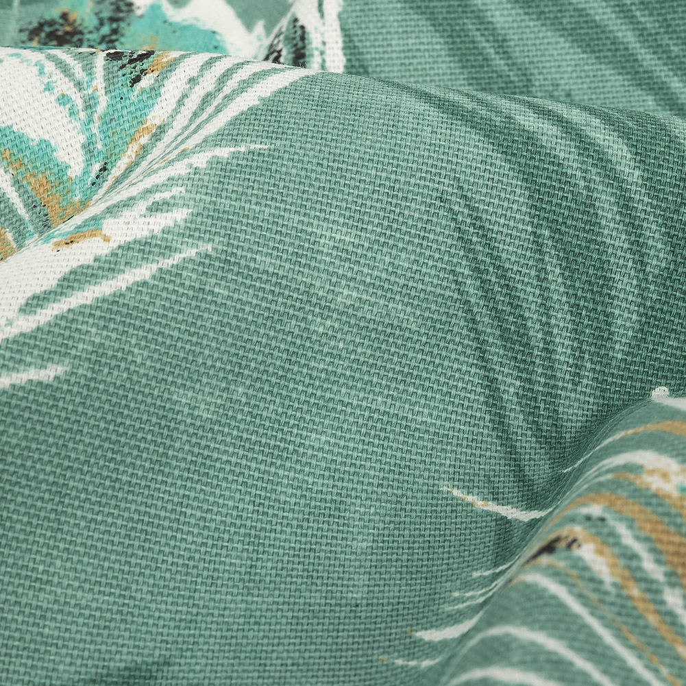 British Imported Spa Feathers Printed Cotton Canvas - Detail
