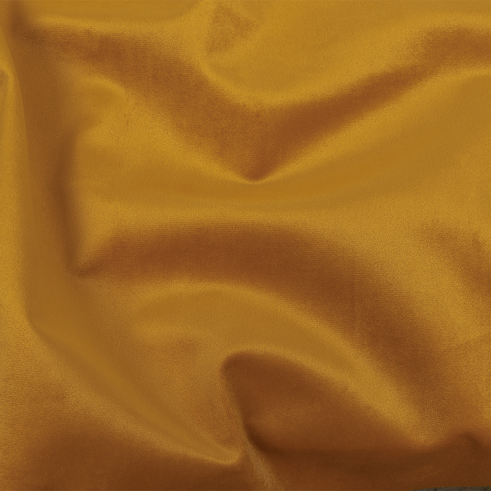 British Import Saffron Polyester Drapery Velvet