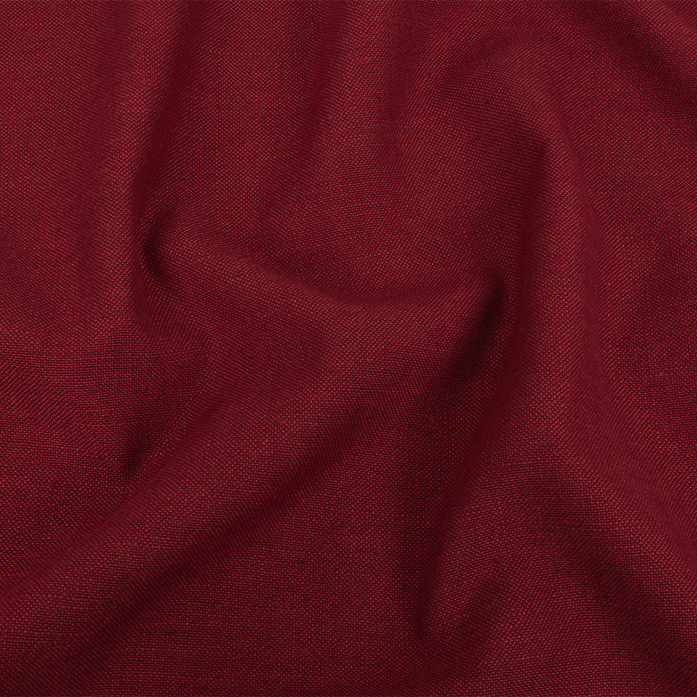 British Imported Raspberry Polyester, Viscose and Linen Woven