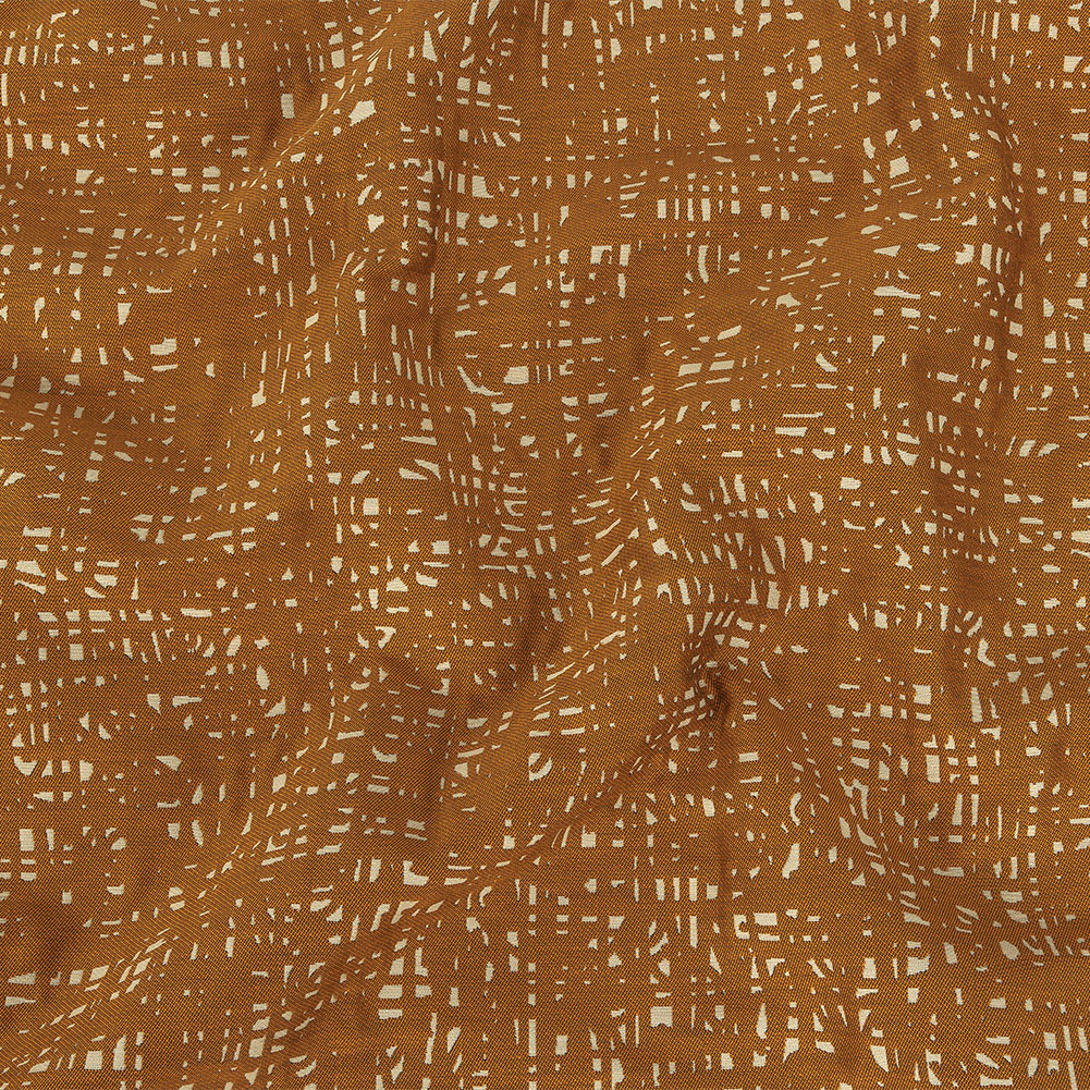 British Imported Orange Bark Textured Jacquard