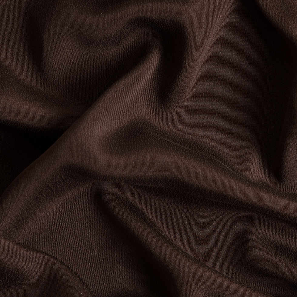 Chocolate Brown Silk Crepe