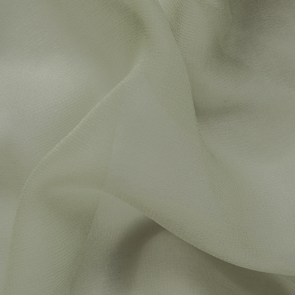 Pale Green Silk Chiffon