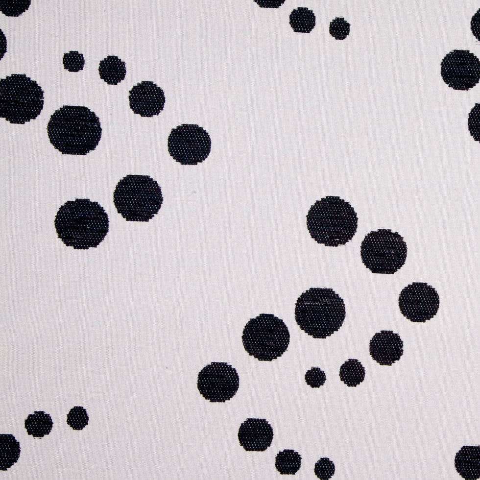 Beige/Black Polka Dots Chenille