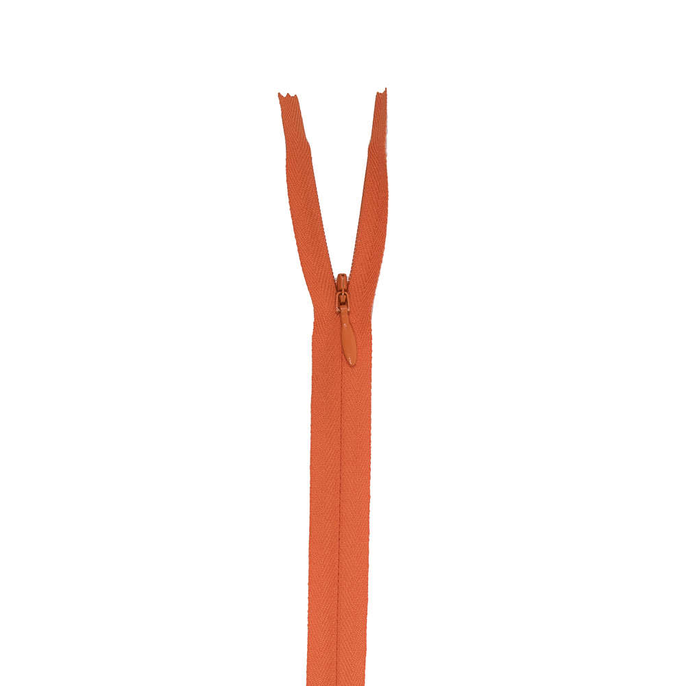 849 Flame Orange Invisible Zipper - 9