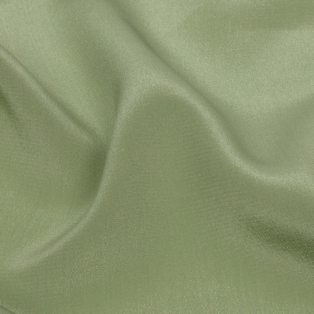 Oil Green Silk Crepe de Chine - Detail