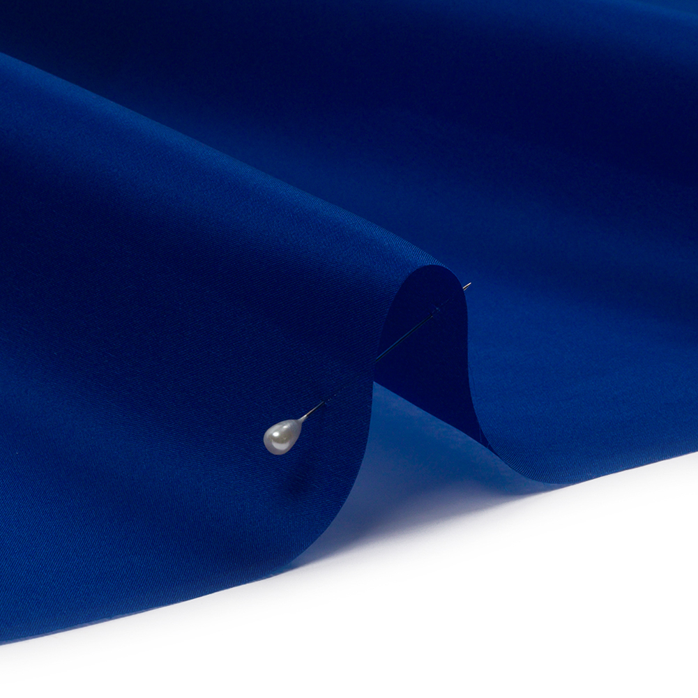 Mazarine Blue Wide Silk Satin Face Organza - Detail
