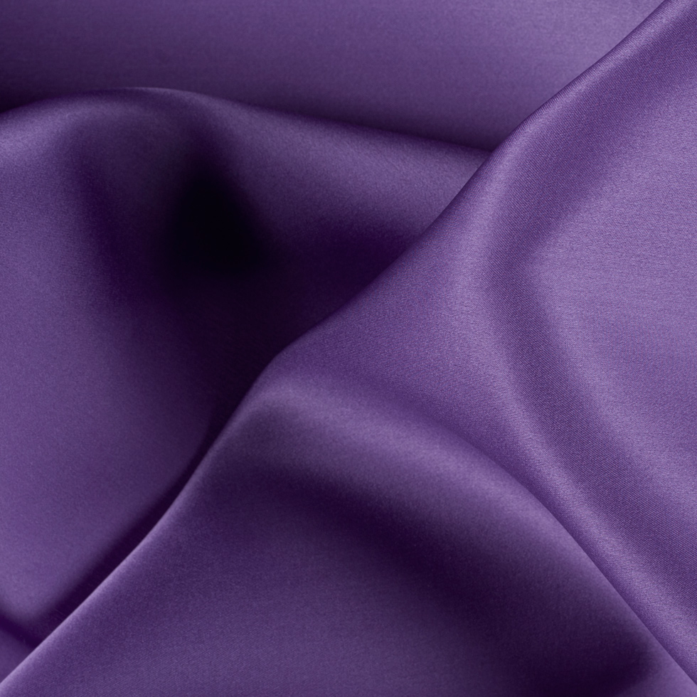 Bright Purple Silk Satin Face Organza