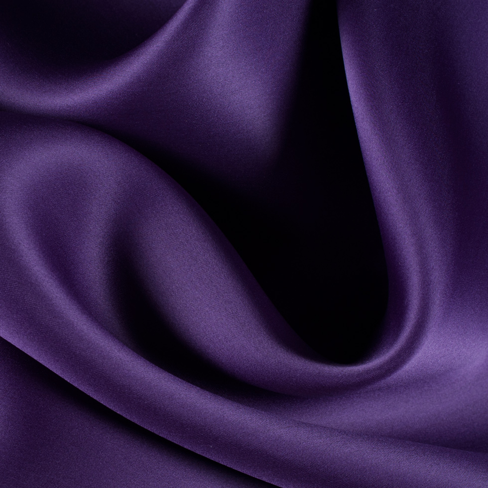 Majesty Purple Silk Satin Face Organza