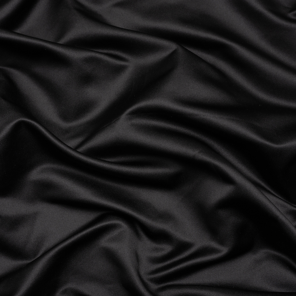 Black Silk Duchesse Satin