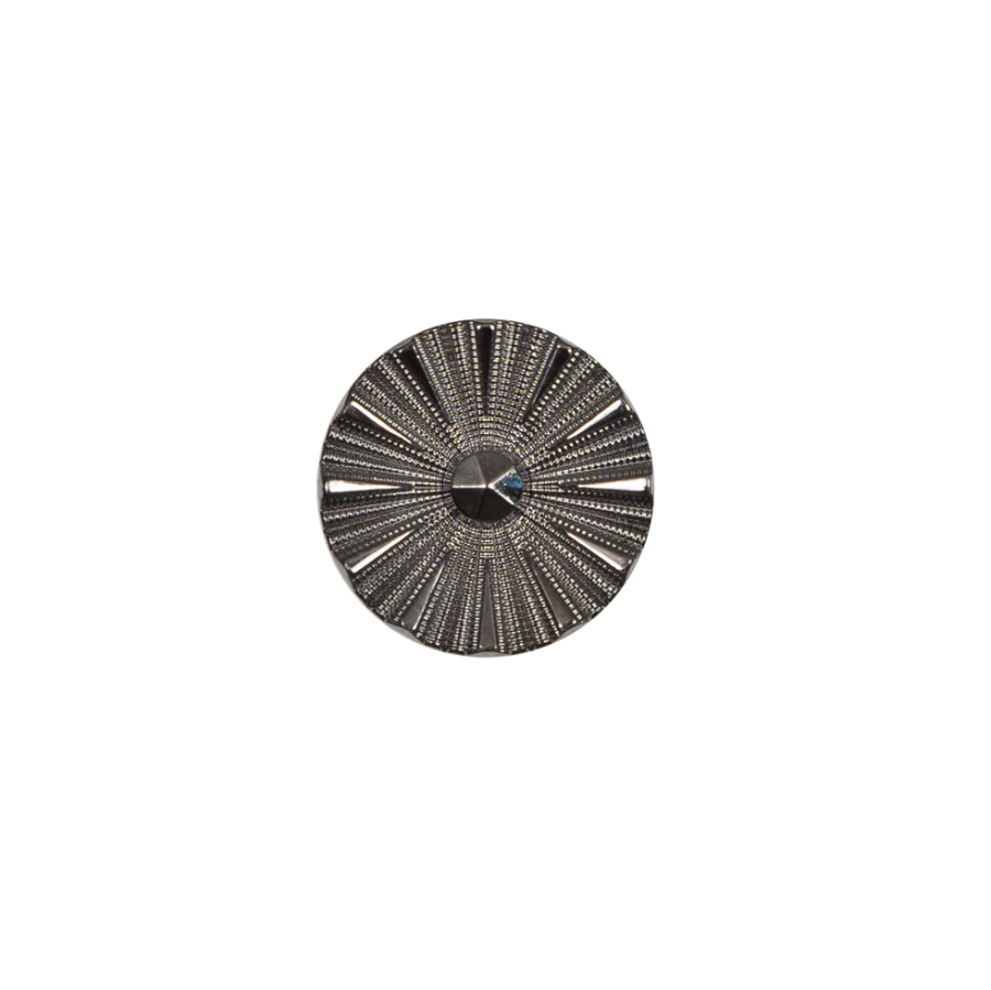 Italian Gunmetal Chrome Plated Floral Nylon Button - 20L/12mm | Mood Fabrics