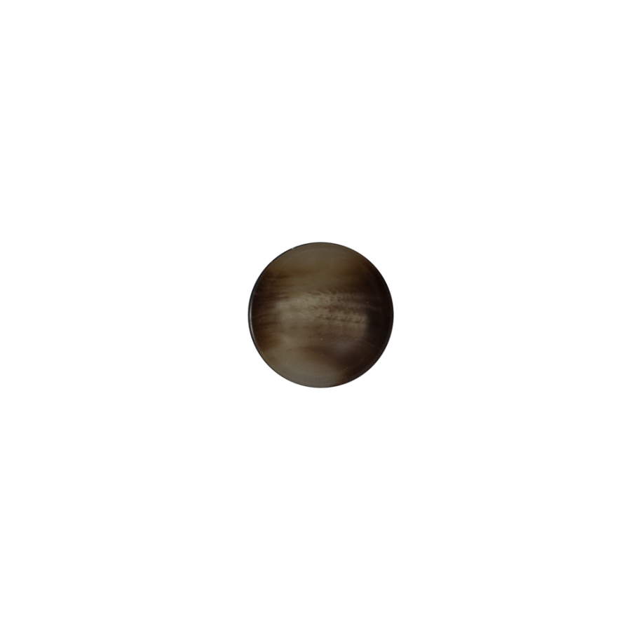 Italian Light Brown Glossy Shank Back Button - 14L/9mm | Mood Fabrics