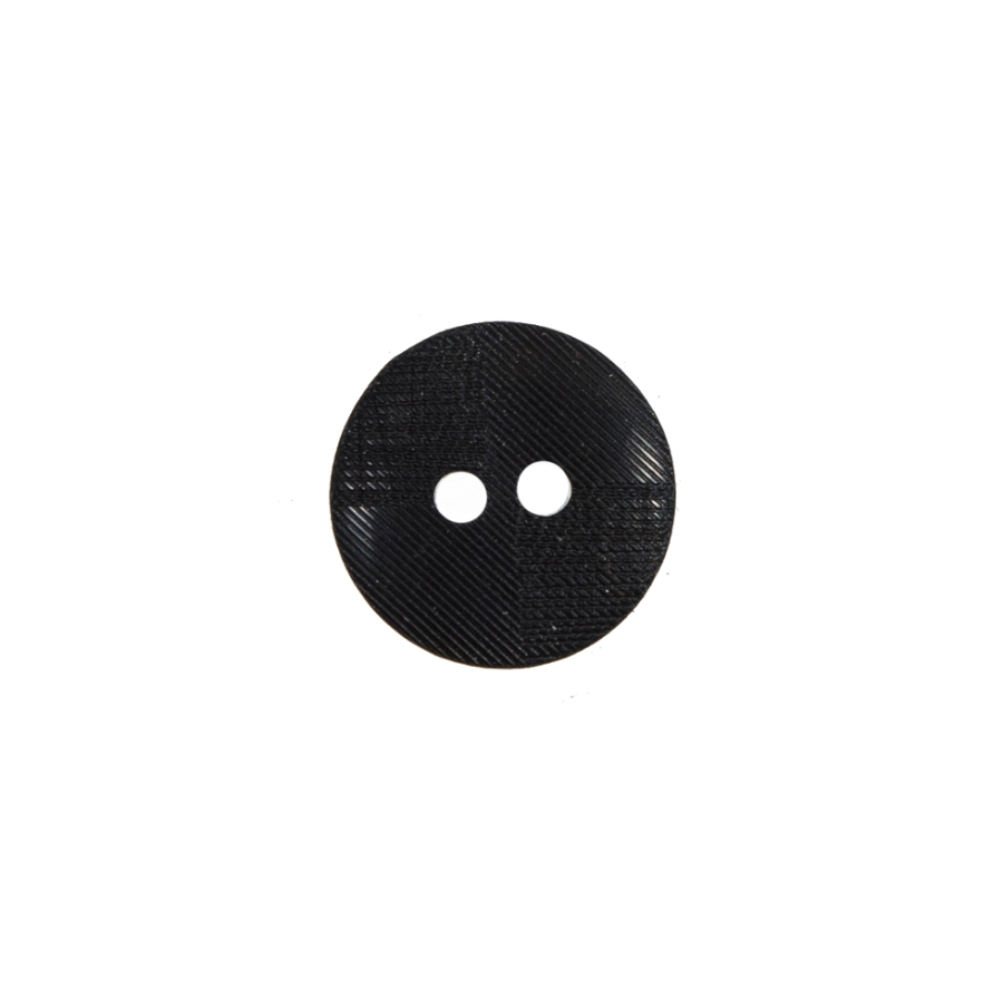 Italian Black 2-Hole Button - 20L/12mm | Mood Fabrics