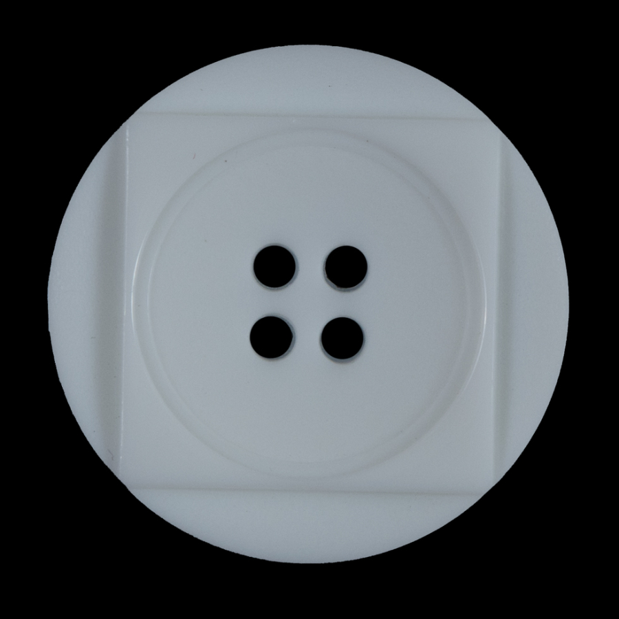 White Textured 4-Hole Button - 55L/35mm | Mood Fabrics
