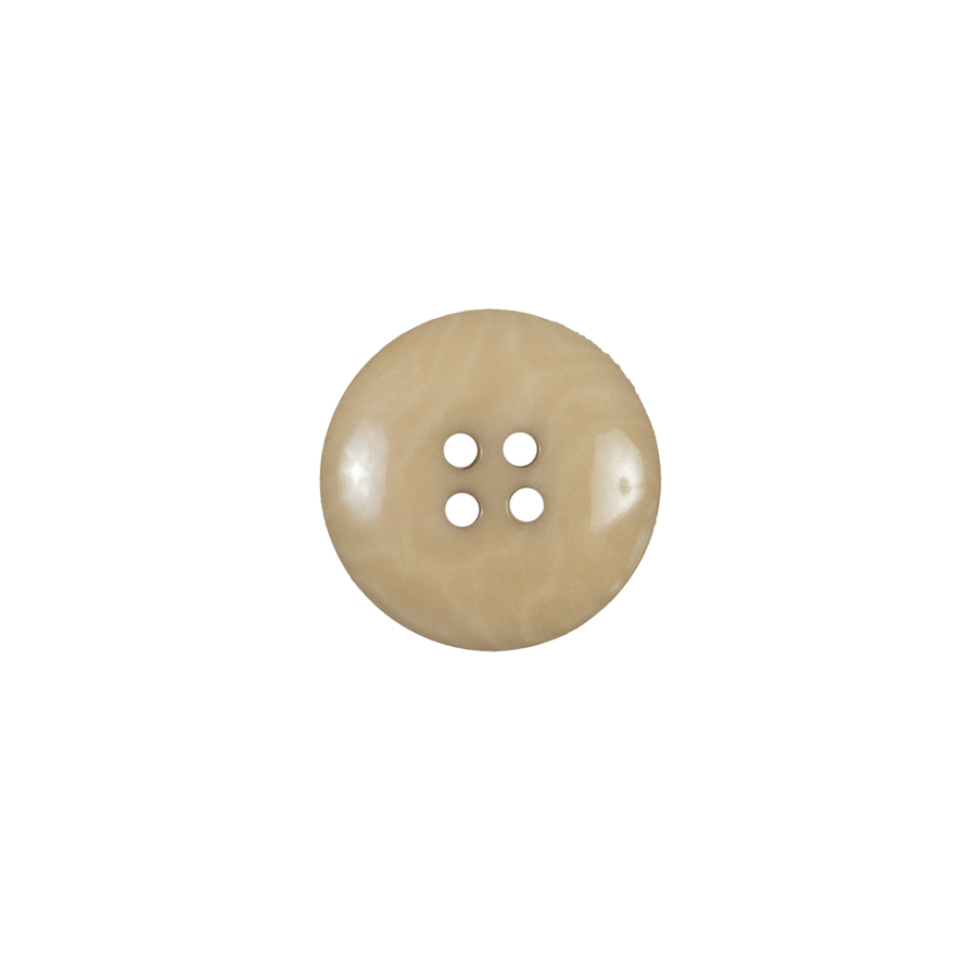Beige Horn 4-Hole Button - 20L/12.5mm | Mood Fabrics