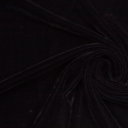 Black Solid Polyester Micro Velvet - Velvet - Polyester - Fashion Fabrics