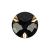 Black/Gold Rhinestone Button - 36L/23mm | Mood Fabrics