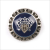 Navy and Silver Metal Blazer Crest Button - 36L/23mm | Mood Fabrics