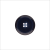 Italian Shiny Navy Rimmed 4-Hole Button - 36L/23mm | Mood Fabrics
