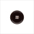 Italian Shiny Dark Brown Rimmed 4-Hole Button - 36L/23mm | Mood Fabrics