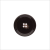 Italian Shiny Dark Brown Rimmed 4-Hole Button - 40L/25.5mm | Mood Fabrics