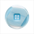 Italian Light Blue Abstract Semi-Clear 2-Hole Plastic Button - 44L/28mm | Mood Fabrics