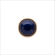 Italian Navy and Gold Edged Shank Back Button - 20L/12.5mm | Mood Fabrics