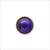 Italian Purple and Gold Edged Shank Back Button - 20L/12.5mm | Mood Fabrics