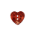Italian Red Heart-Shaped Shell Button - 32L/20mm | Mood Fabrics