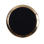 Italian Black and Gold Plastic Shank-Back Button - 44L/28mm | Mood Fabrics
